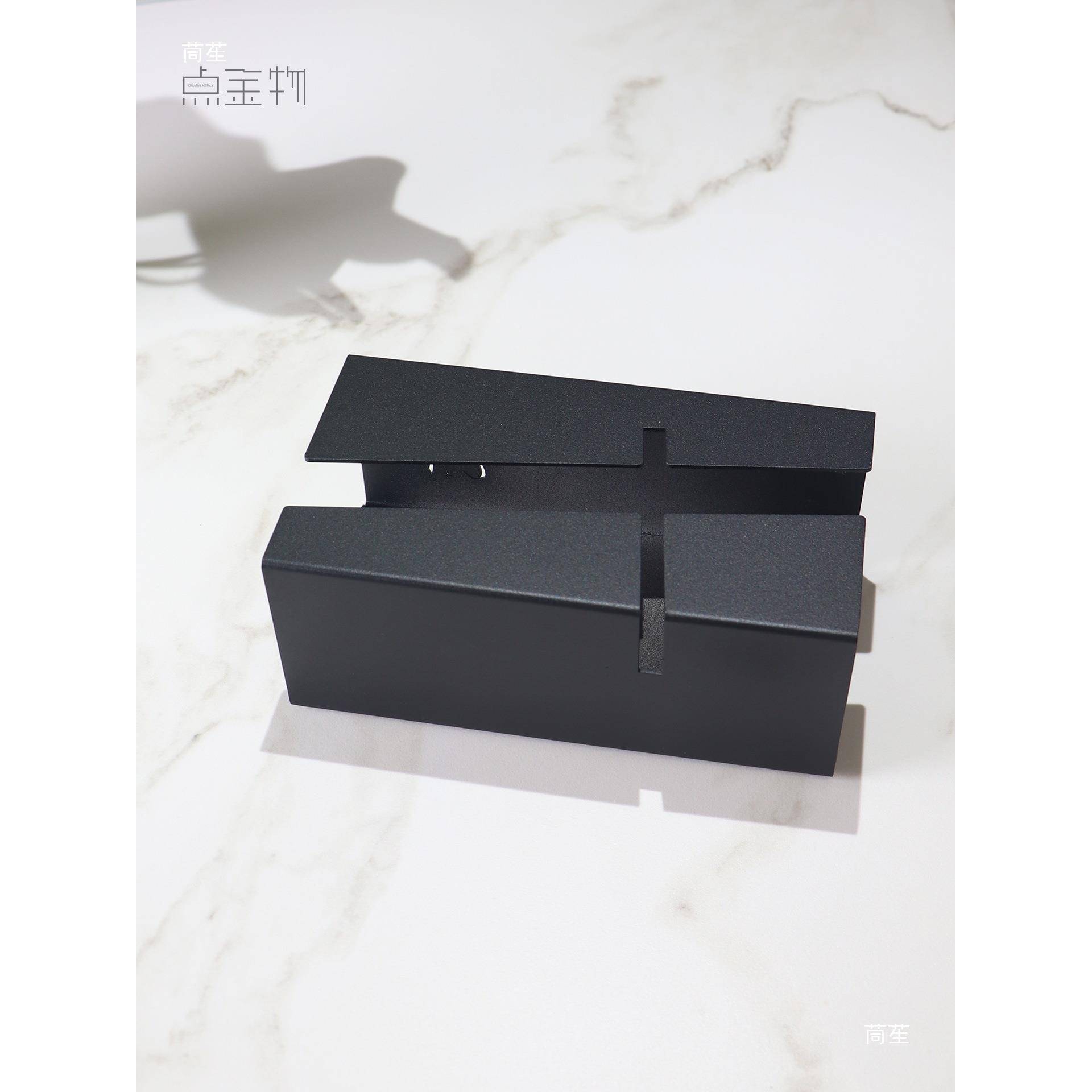 创意简约无品牌/房铝合金纸巾盒客厅家居抽装饰纸盒面样板金属抽