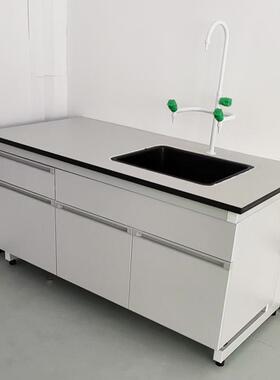 钢木台实化验室工作台学校验室操作验台边全钢实通H0425风橱柜子