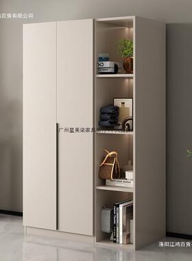 衣柜家用卧奶油储风主柜出租WZV室简易房收纳衣橱小户型轻奢物柜