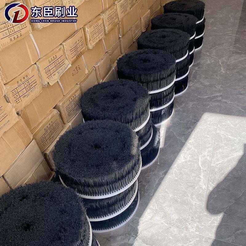 生产汽车圆轮毂抛光打磨圆盘刷属工件抛光毛刺磨料丝金汽车机轮盘