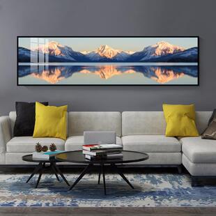 6LF769HS9S日照梅金山里雪山挂画冈仁波齐厅装A饰画卧室床头画le