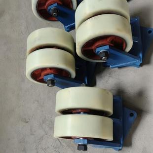 12寸双排车轮实心铸.铁12尼龙轮.加厚重型脚定向轮刹轮橡胶轮轮