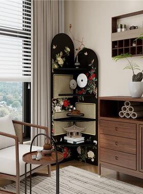 中墙角LM91143落地摆置件客柜厅电视柜家用转角物古架复古收纳三