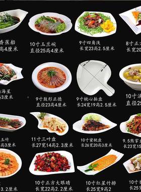 创意陶具瓷盘子纯白色家用形规不则饭店包厢摆台餐套装HYW冷菜异