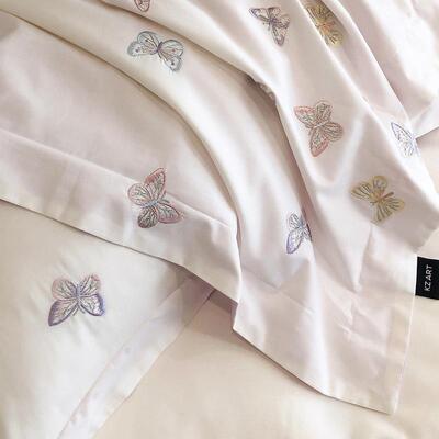 轻奢棉100支全棉23313刺绣四件套纯1纹双人.8米床单被套四季名宿