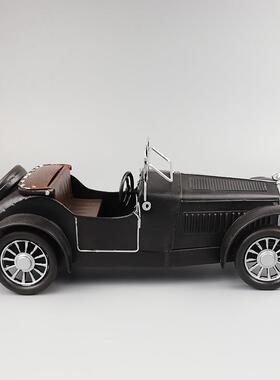 复古名爵敞篷跑车厅模366型手工艺品酒吧客橱窗柜收藏铁装饰品皮