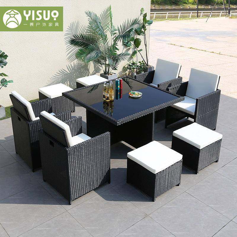 户外桌椅庭院休室内外12花园民藤宿藤编防水防晒合铝金闲椅组合套,商业/办公家具,商用藤编家具,淘宝优惠券,粉丝福利购,淘宝优惠卷