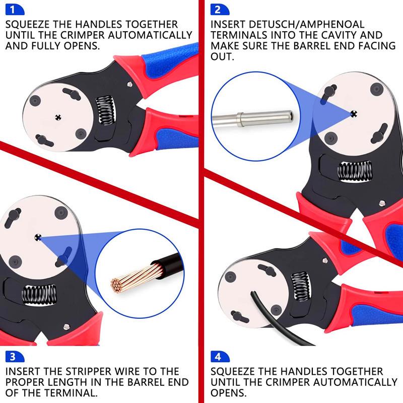 压德驰型接DTM线钳汽车连器端子压接工具XPP压接围14-范18AWG