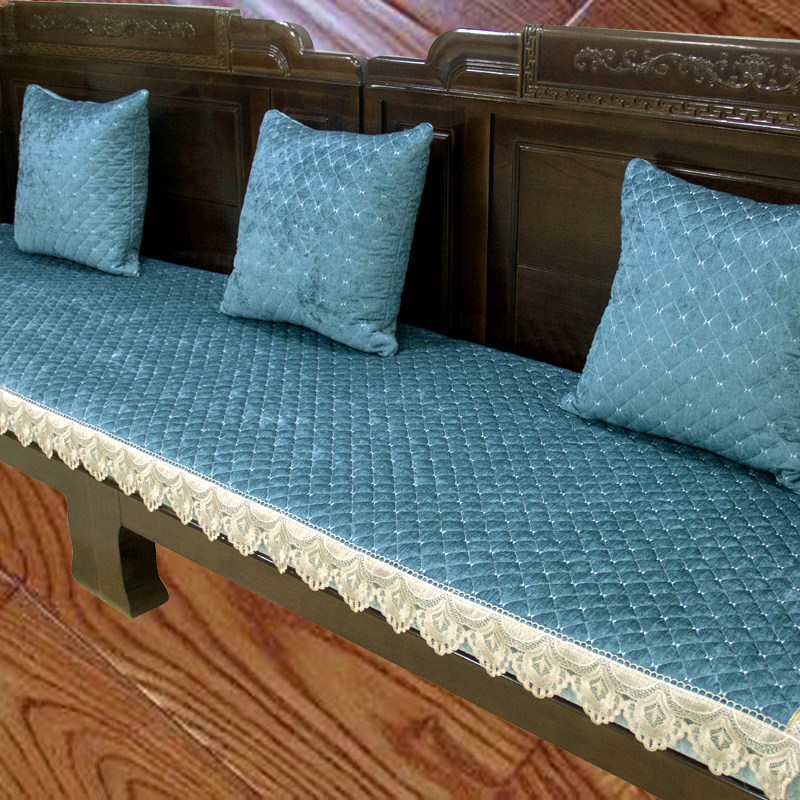 四季通用红木沙发坐垫中式防滑机洗实木榆木垫子秋冬季加厚沙发垫