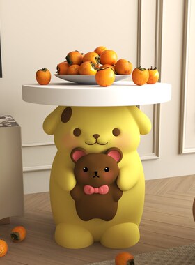 布丁狗落地摆件家居客厅沙发边几卧室床头柜新居装饰茶几乔迁礼品
