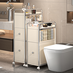 卫生间置物架浴室夹缝柜洗手间厕所收纳柜马桶缝隙侧边储物窄柜子