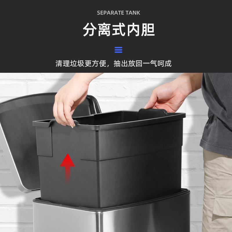 创莱酒店厨房厕大号分类不锈踏钢脚垃圾桶用卫生间家所咨询客服带