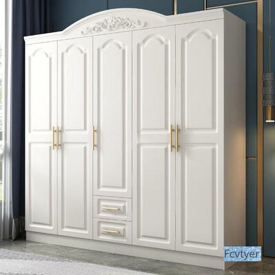 式柜加顶柜简约现代经济型板式白色PZM组合边衣柜木质六五欧门大