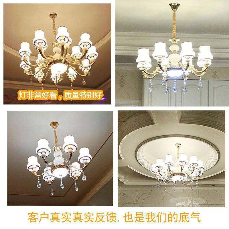 客厅欧式吊灯卧室灯餐厅水561晶灯灯饰套餐20现25新款客厅吊灯简,家装灯饰光源,智能吊灯,淘宝优惠券,粉丝福利购,淘宝优惠卷