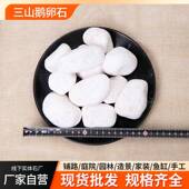 白色砾石石白子鹅南卵石雪花白色砾石白园林水铺路雨花石碎石洗石