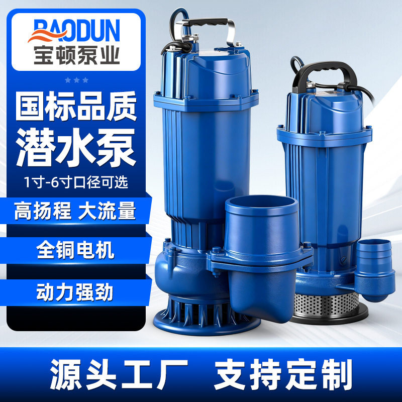 人民QDX潜水泵清水泵220V家用小型抽水泵高扬程大流量农用灌溉泵