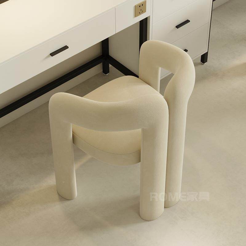 网红约化椅奶油妆风设计现代简轻奢005梳妆台凳师化妆台接待洽谈