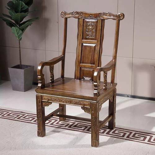 百款木圈45椅围椅三件中套式客厅官帽椅仿古主人太实师椅靠背餐椅