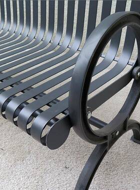 铁艺金属公园铸铁休椅双区人座椅户外长HCS02椅带靠背闲小欧式椅