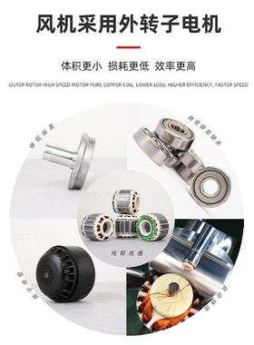 低蒸音噪外转子属后倾风机冷金凝器发器冷干机冷库RNP散热风扇