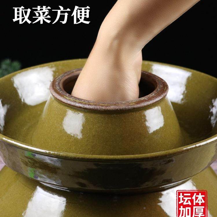 四川泡菜坛子陶瓷土陶174号小家用老式酸菜坛子大腌菜号罐咸菜罐D,家居饰品,储物罐,淘宝优惠券,粉丝福利购,淘宝优惠卷