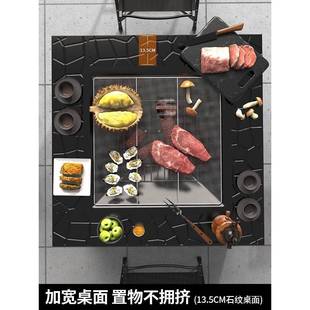 烤桌烧外庭火炉花园院别墅烧户烤炉火盆围聚围炉煮茶桌烤火tj#hlz