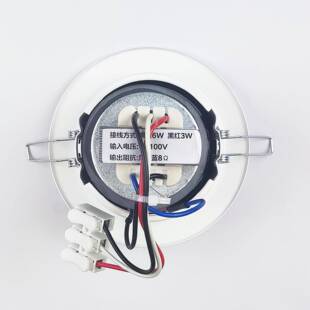 筒式金迷你吸顶喇3寸筒灯叭3寸小刚85mm开孔吊天花顶背景音乐小音