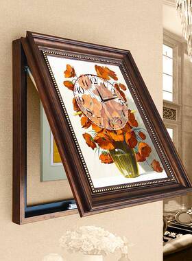 欧式电表箱装饰画钟遮挡配电箱美式挂箱画总开ZRF弱关电源电闸盒