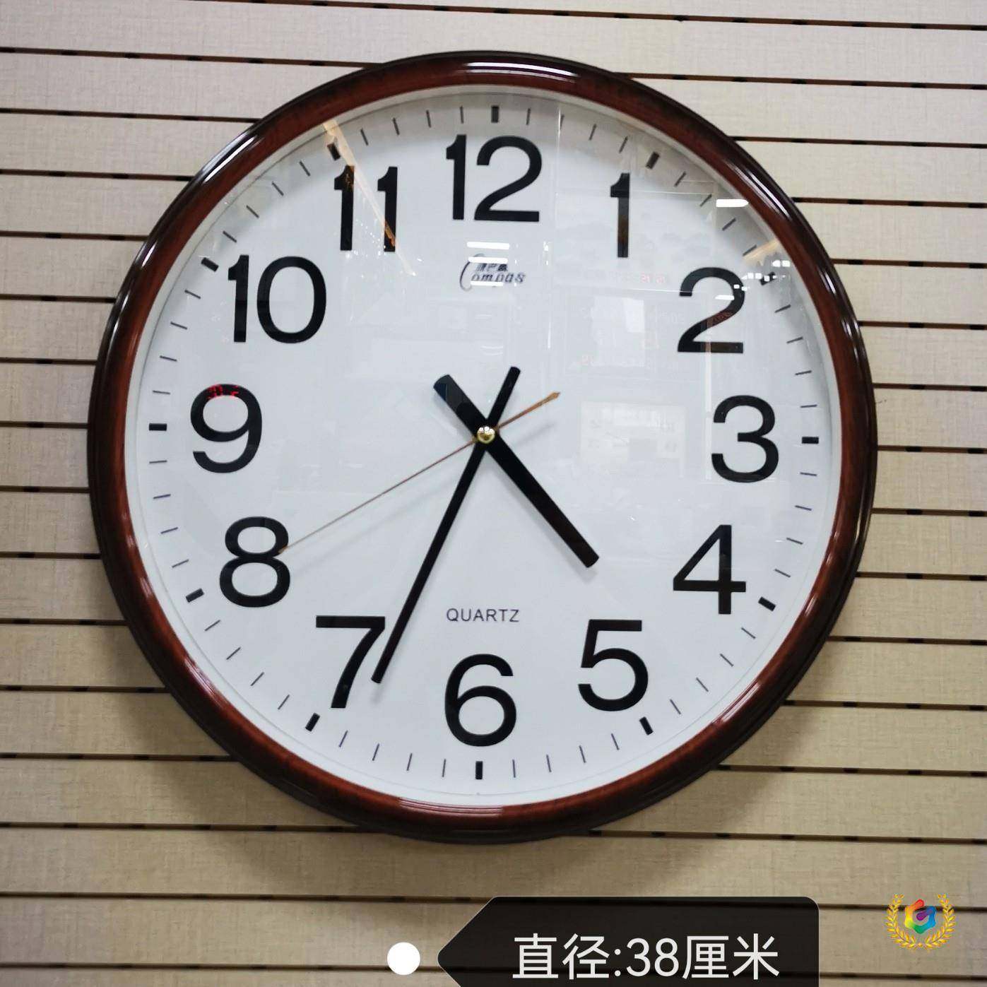 ?电波钟用现代简学校自动对时挂F$px}@v^钟家客厅静约表音时钟挂