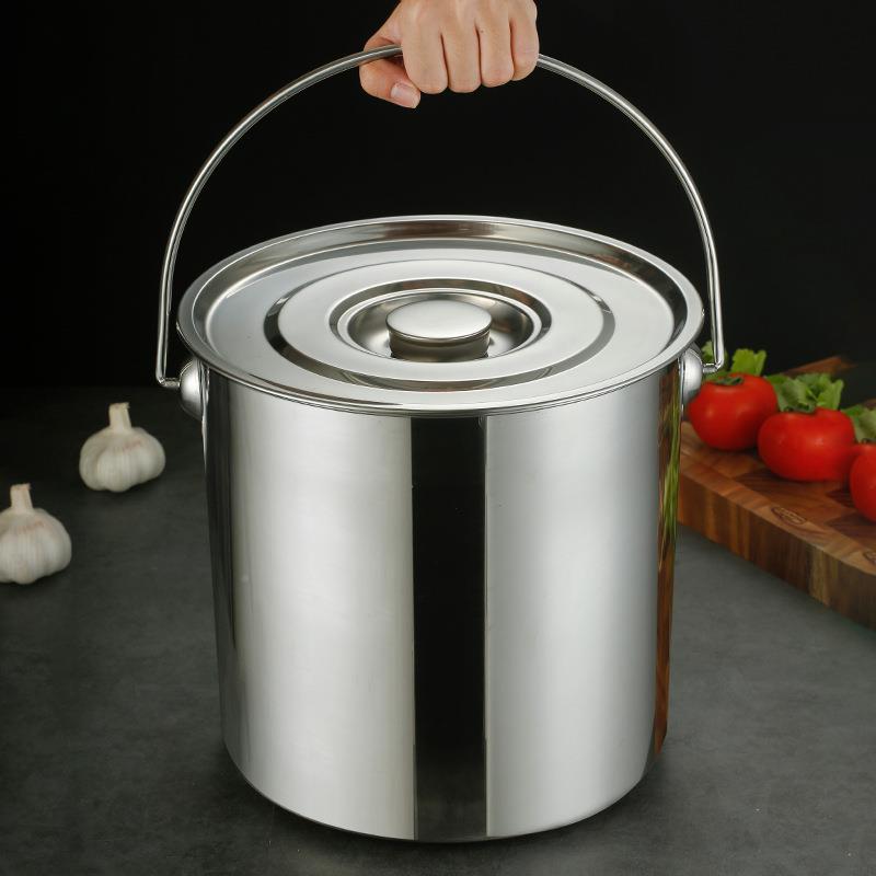 0RY0124不锈桶钢提水桶3幼儿园装饭汤菜装提油桶提桶提手桶储水桶