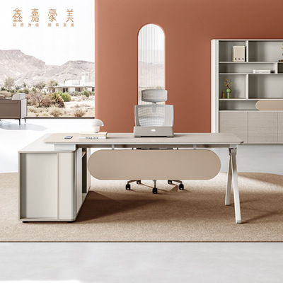 办公桌简约现代老板桌时尚设计师款经理办公室桌椅组合主管桌厦门