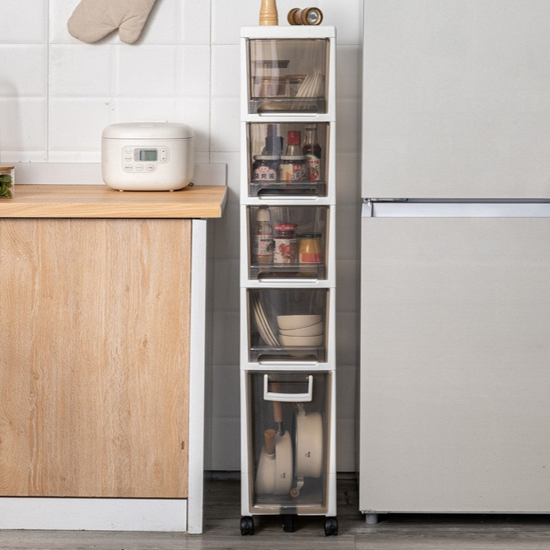 16cm夹缝收纳柜厨房超窄缝隙收纳抽屉式置物架卫生间储物柜多层