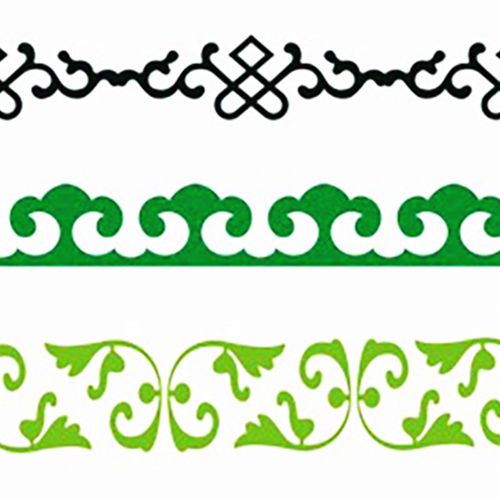 外墙喷涂中式装饰镂空印花模板硅藻泥乳胶漆墙艺彩绘古建腰线模具