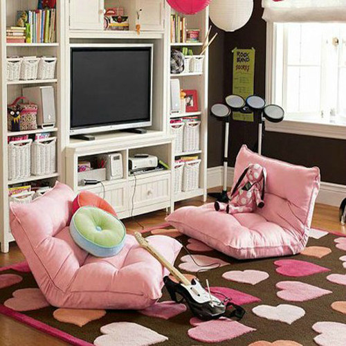 可爱女孩房粉色桃心客厅茶几卧室床边书房衣帽间手工腈纶地毯定制