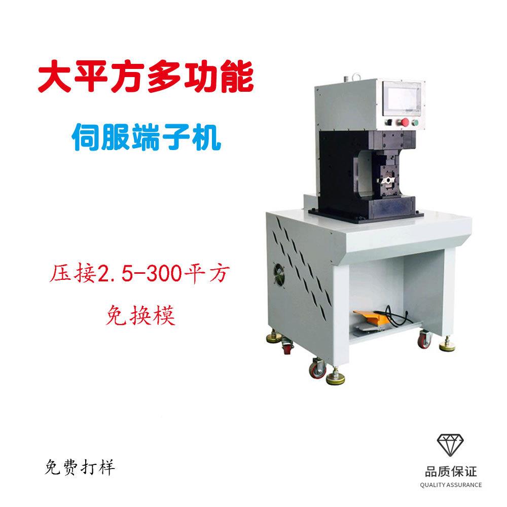 0T/50T伺服平端机压四边形端子子DSG00方端子六子边形铜鼻压接机