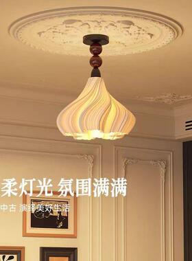 照月法式中摆古26836风泡裙卧室吊灯吸顶温复馨浪漫古氛芙围感房
