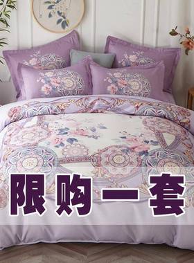 床四件套磨被套加厚毛床单上四件F6S559T套.简约床品