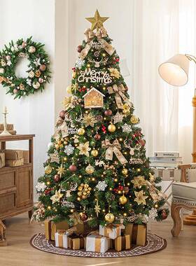 款大型圣诞树家用豪华轻奢树CFG发光新诞节装圣风饰落地摆件