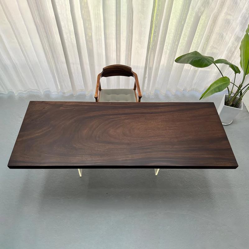 美胡桃木板实木木大VCK板原整南茶桌干泡茶台椅组合雨木大板客厅