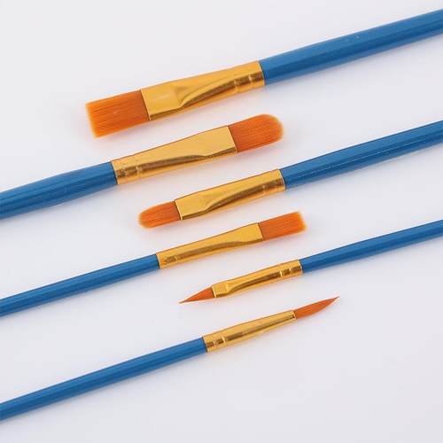 笔塑料长杆绘10支油画套装SKU-01-画画水彩绘画美术学生尼龙毛刷