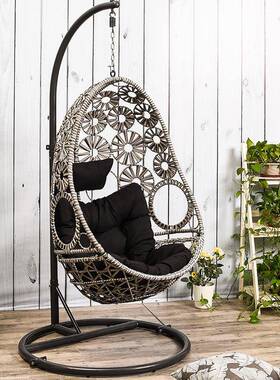 网家用藤编鸟巢吊篮懒红40625休人闲吊椅户外庭院秋千客卧厅室单