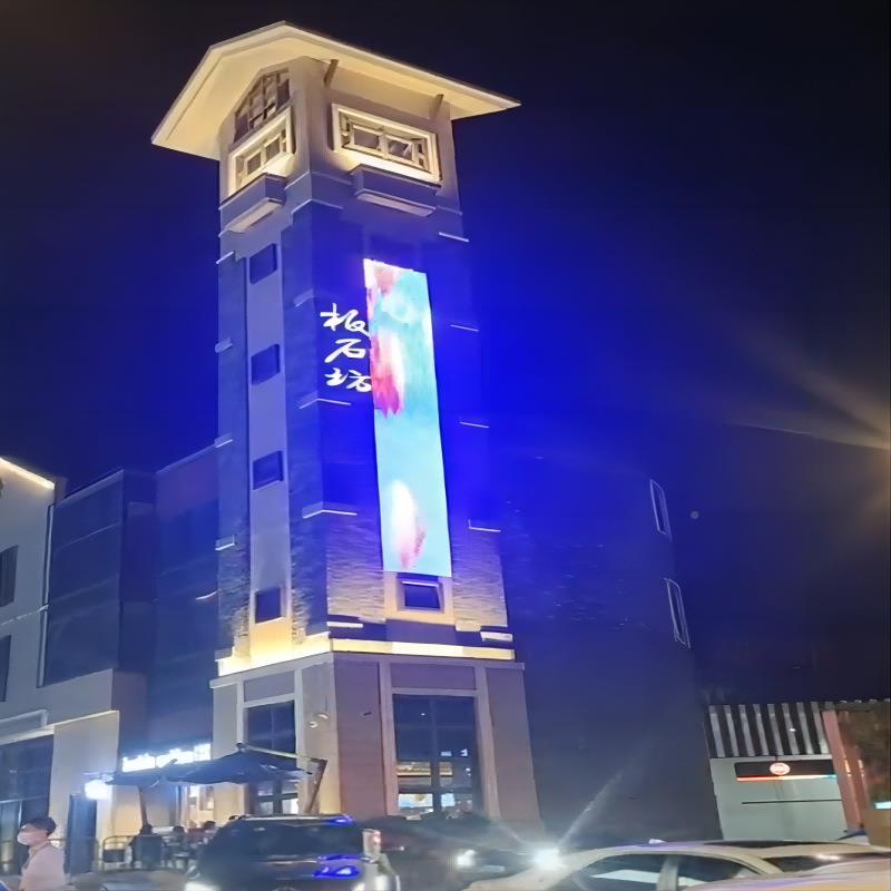 楼宇玻璃全彩d广告透明卷帘网格显示屏广告天幕屏电手机脑控制