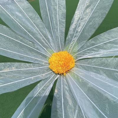 新款双薄纱丝网背花仿真小雏婚礼户外LX-1036菊活动景装饰层拍摄