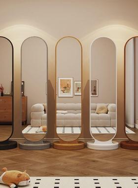 化妆卧镜全用身镜落地镜旋转家穿衣镜试衣镜女生室宿LFL舍移动衣