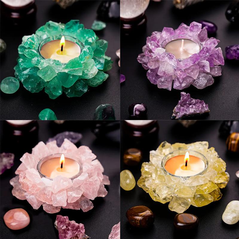 天然原石水晶紫黄粉水晶原石扩香石摆件家居客厅现代软装饰工艺品