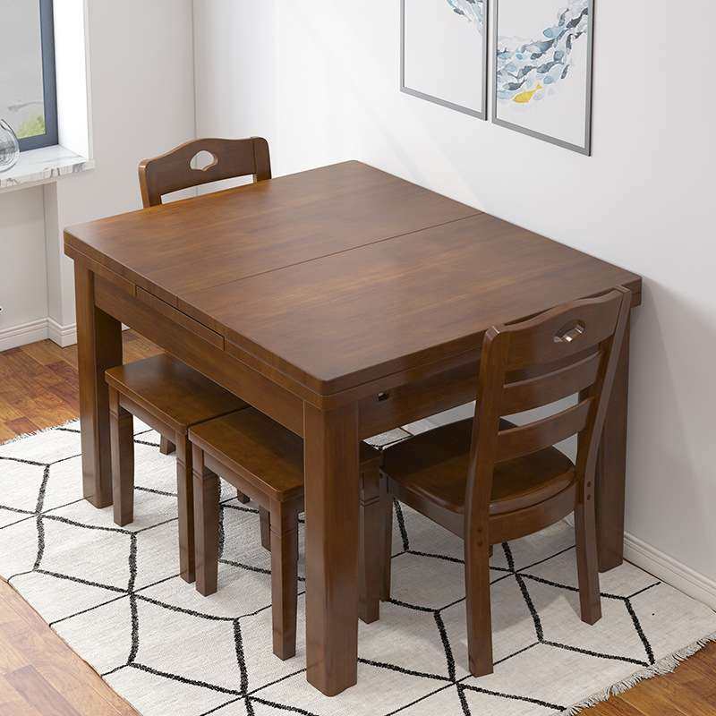 全实木餐桌餐厅小户型家用长方桌伸缩折叠吃饭桌椅组合自动跳拉台,电子元器件市场,其它元器件,淘宝优惠券,粉丝福利购,淘宝优惠卷