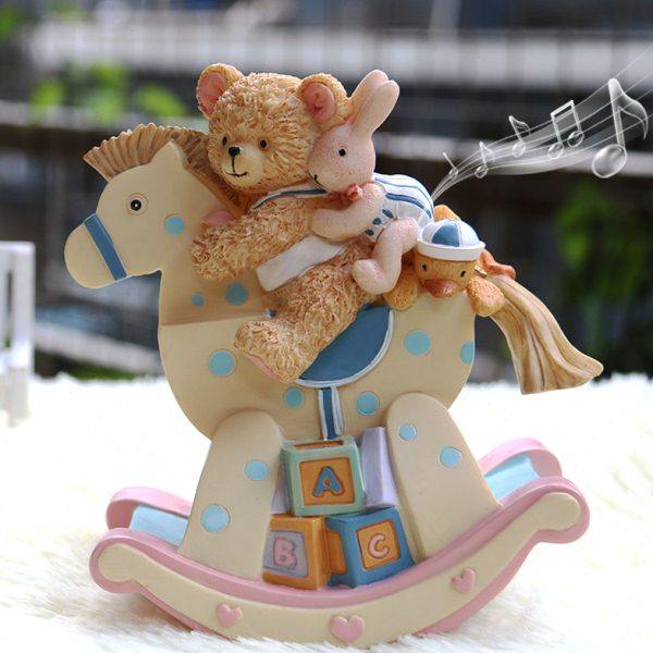 兔子生日礼物木马音乐盒八音盒小学生女孩儿童少女心闺蜜创意摆件