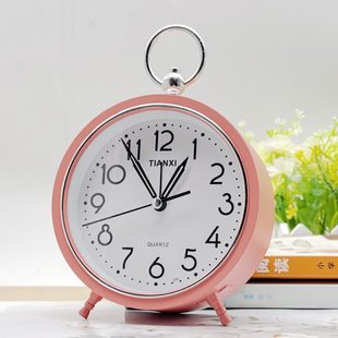 可挂墙简约现代闹钟儿童小学生用起床神器床头台式桌面可爱时钟表