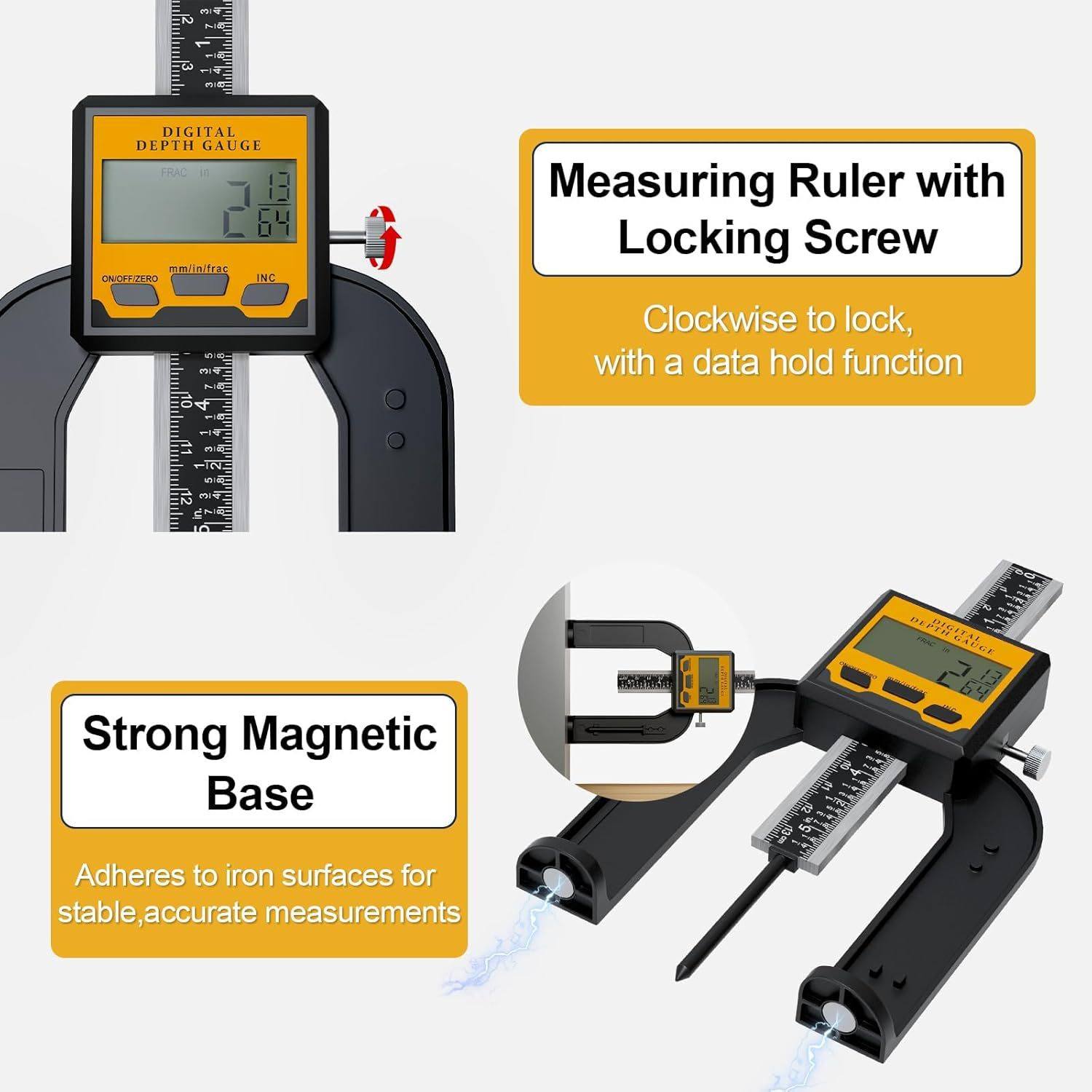 0-80mm深度尺 数显木工台锯高度尺 高度深度量具数显游标卡尺批发