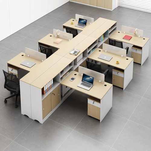 财务办公桌员工桌椅组合公司四4人位6双人简约现代办公室职员桌